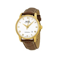 Mido Baroncelli Automatic White Dial Brown Leather Mens Watch M86003268