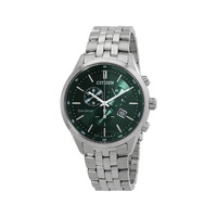 Citizen Eco-Drive Chronograph Green Dial Mens Watch AT2149-85X