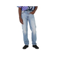 Gcds Mens New Light Blue Bleached Straight Fit Denim Jeans CC94M350248-55