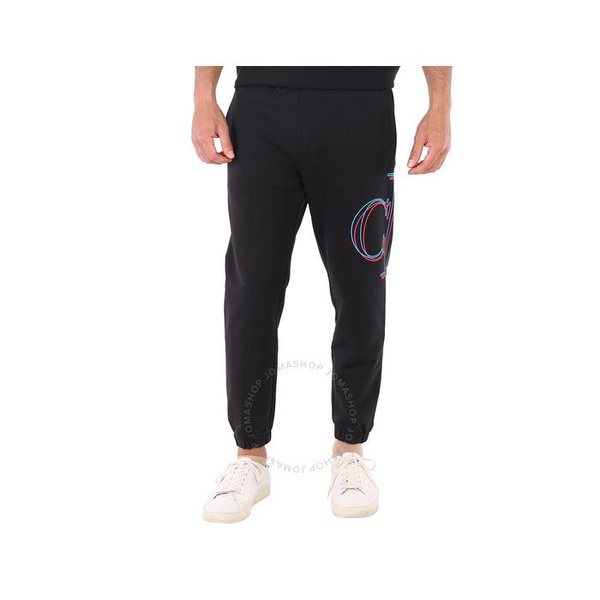 캘빈클라인 Calvin Klein Mens Black Illuminated Stretch Cotton Sweatpants J321662-BEH