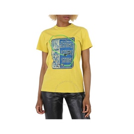 메종마르지엘라 Maison Margiela Yellow Circus Smile Collage Print Cotton T-Shirt S51GC0514S20079172