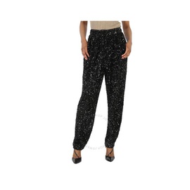 Rotate Ladies Black Sequin High-Waisted Trousers RT2290 Black