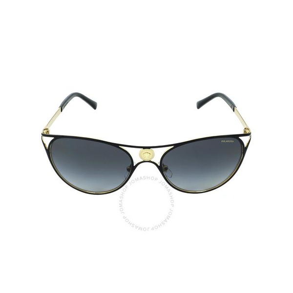 베르사체 베르사체 Versace Polarized Grey Gradient Cat Eye Ladies Sunglasses VE2237 1433T3 57