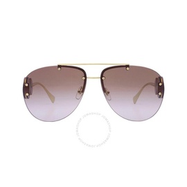 베르사체 Versace Grey Gradient Brown Oversized Ladies Sunglasses VE2250 148889 63