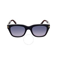 톰포드 Tom Ford Snowdon Smoke Gradient Square Mens Sunglasses FT0237 05B 50