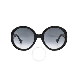 구찌 Gucci Grey Round Ladies Sunglasses GG1256S 001 56