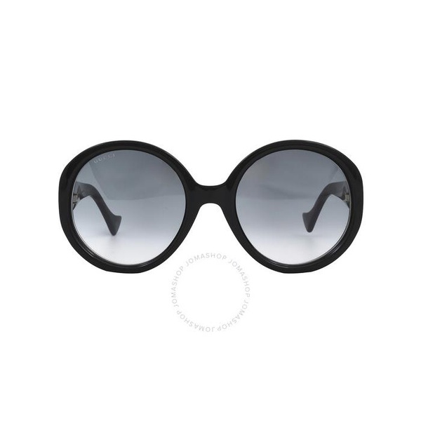구찌 구찌 Gucci Grey Round Ladies Sunglasses GG1256S 001 56