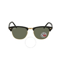 레이밴 Ray-Ban Clubmaster Classic Polarized Green Classic G-15 Square Unisex Sunglasses RB3016 901/58 51