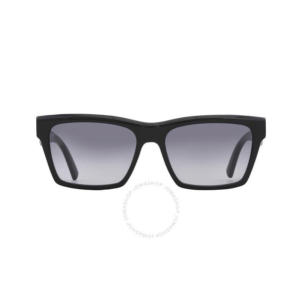 생로랑 생로랑 Saint Laurent Gray Gradient Rectangular Ladies Sunglasses SL M104 001 56