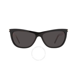 생로랑 Saint Laurent Dark Grey Cat Eye Ladies Sunglasses SL 515 001 58