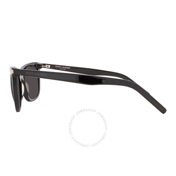 생로랑 생로랑 Saint Laurent Dark Grey Cat Eye Ladies Sunglasses SL 515 001 58