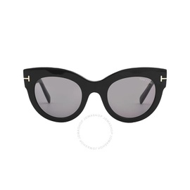 톰포드 Tom Ford Lucilla Smoke Mirror Cat Eye Ladies Sunglasses FT1063 01C 51