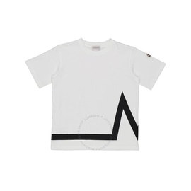 몽클레어 Moncler Boys White Cotton Short-Sleeve Logo Print T-Shirt H29548C00007-83092-002