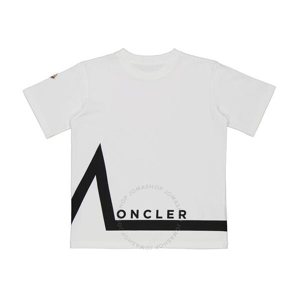 몽클레어 몽클레어 Moncler Boys White Cotton Short-Sleeve Logo Print T-Shirt H29548C00007-83092-002