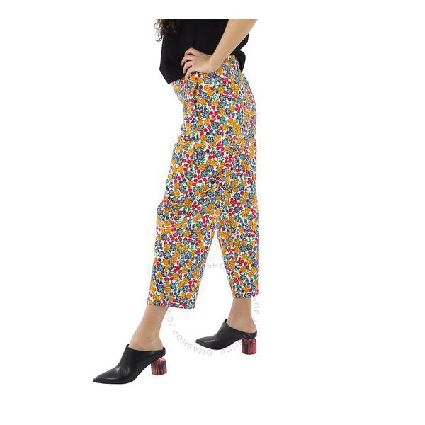 마르니 마르니 Marni Ladies Multicolour Cropped Floral Trousers PAJDV05A00 UTCZ59 PGW01