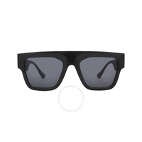 베르사체 Versace Dark Gray Rectangular Mens Sunglasses VE4430U GB1/87 53