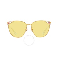 구찌 Gucci Yellow Cat Eye Ladies Sunglasses GG1375SA 002 62