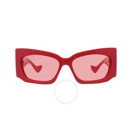 구찌 Gucci Red Wrap Ladies Sunglasses GG1412S 004 62