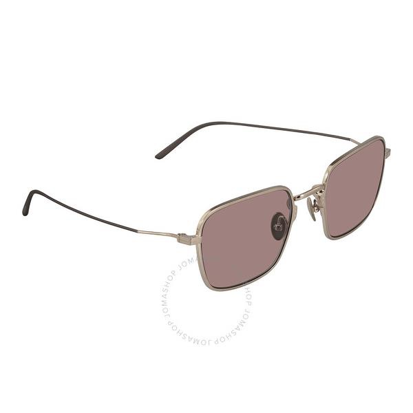 프라다 Prada Light Brown Square Ladies Titanium Sunglasses PR 54WS 06Q06I 52