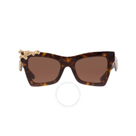 돌체앤가바나 Dolce & Gabbana Dark Brown Butterfly Ladies Sunglasses DG4434 502/73 51