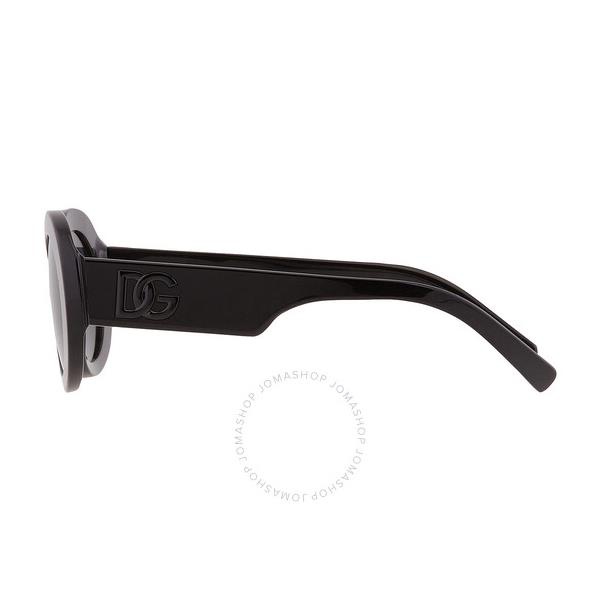 돌체앤가바나 돌체앤가바나 Dolce & Gabbana Darkj Grey Oval Ladies Sunglasses DG4448 501/87 51