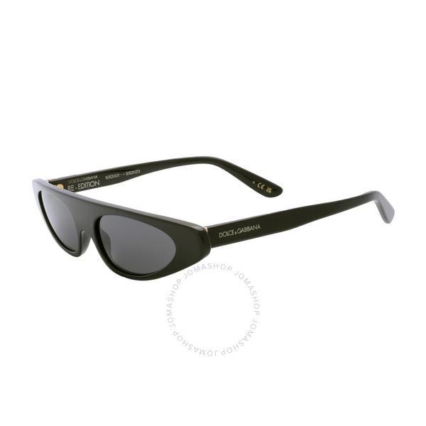 돌체앤가바나 돌체앤가바나 Dolce & Gabbana Dark Grey Irregular Ladies Sunglasses DG4442 501/87 52