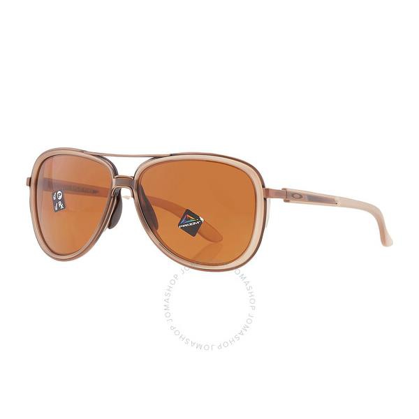 오클리 오클리 Oakley Split Time Prizm Bronze Polarized Pilot Ladies Sunglasses OO4129 412923 58