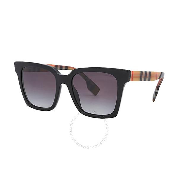 버버리 버버리 Burberry Maple Gray Gradient Square Ladies Sunglasses BE4335 39298G 53