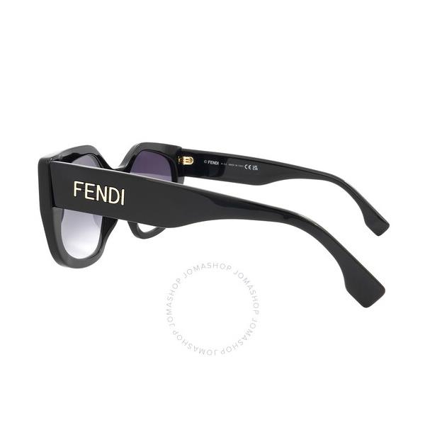 펜디 펜디 Fendi Gradient Blue Geometric Ladies Sunglasses FE40017I 01W 55