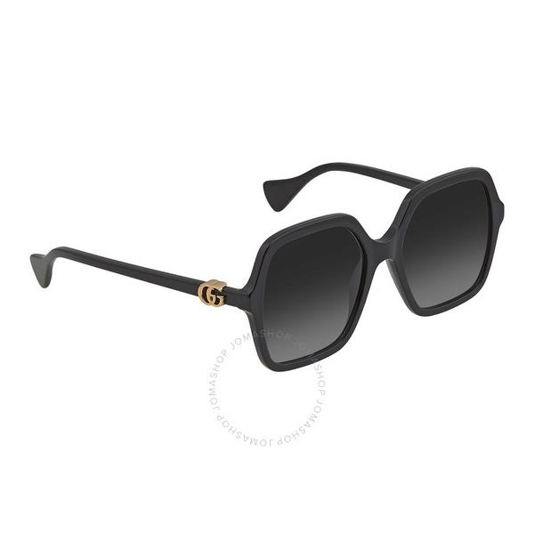 구찌 구찌 Gucci Grey Square Ladies Sunglasses GG1072S 001 56