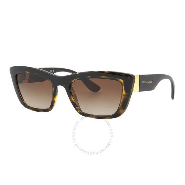돌체앤가바나 돌체앤가바나 Dolce & Gabbana Gradient Brown Cat Eye Ladies Sunglasses DG6171 330613 54