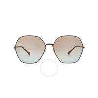 구찌 Gucci Brown Geometric Ladies Sunglasses GG1335S 004 62
