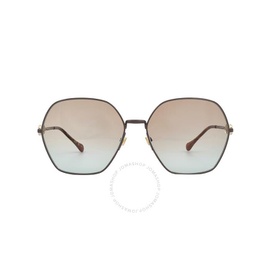 구찌 Gucci Brown Geometric Ladies Sunglasses GG1335S 004 62