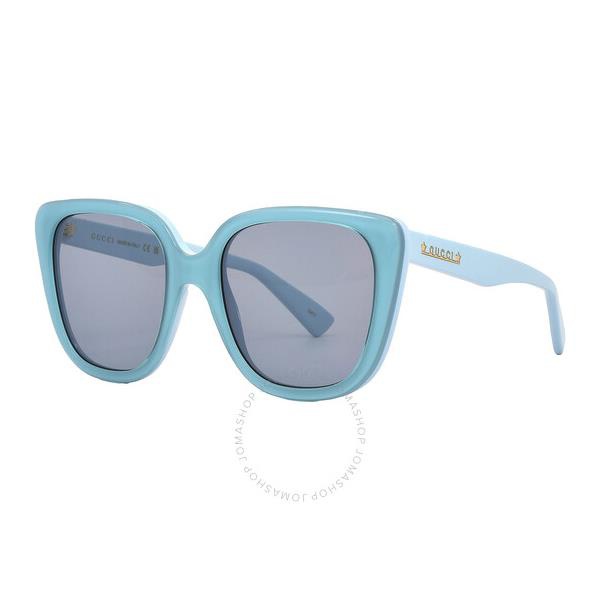 구찌 구찌 Gucci Blue Cat Eye Ladies Sunglasses GG1169S 004 54