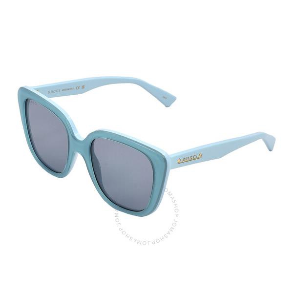 구찌 구찌 Gucci Blue Cat Eye Ladies Sunglasses GG1169S 004 54