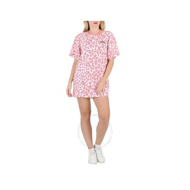 모스키노 Moschino Ladies Salmon Pink Leopard-Print Sleepwear A1915-9009-1202