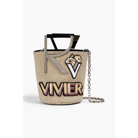 ROGER Vivier Call Me Vivier embellished canvas bucket bag 1647597292442194
