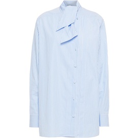 발렌티노 VALENTINO GARAVANI Pussy-bow striped cotton-poplin shirt 15546005222051915