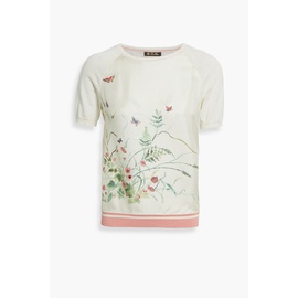 로로 피아나 LORO PIANA Printed jersey-paneled silk-twill top 1647597285107054