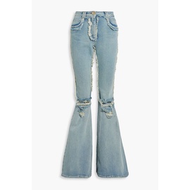 발망 BALMAIN Distressed mid-rise flared jeans 1647597291019677
