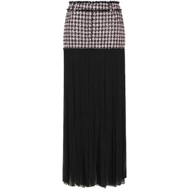 발망 BALMAIN Embellished wool-blend boucle-tweed and chiffon maxi skirt 23471478576430445