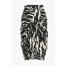이자벨마랑 ISABEL MARANT Fetina draped zebra-print silk-blend crepe skirt 1647597305012905
