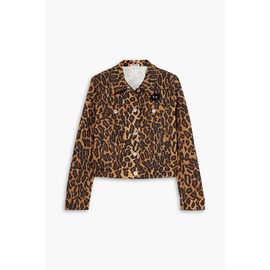 MIU MIU Cropped leopard-print denim jacket 1647597305420151