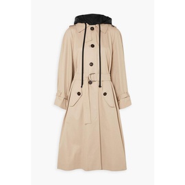 MIU MIU Pleated cotton-poplin hooded trench coat 1647597305432752
