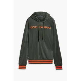 돌체앤가바나 DOLCE & GABBANA Logo-appliqued satin-jersey hoodie 1647597335139461
