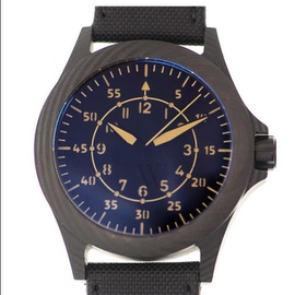 Ventura Unisex Black Kite Rubber Blue Dial Watch VENTUS-CF1-TB