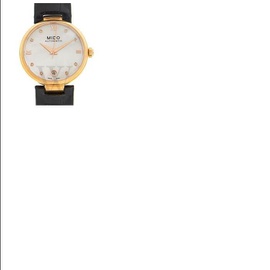 Mido WOMEN'S Baroncelli Leather White Mother of Pearl Dial Watch M0222073611610