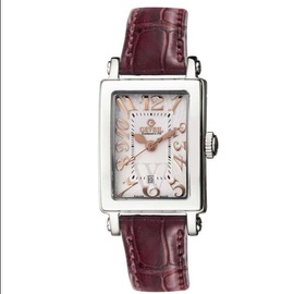 Gevril WOMEN'S Avenue of Americas Calfskin Leather White Dial Watch 8045R