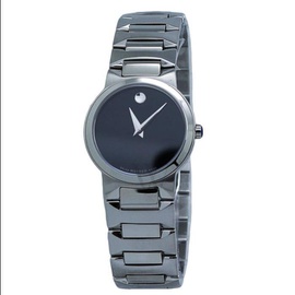 Movado WOMEN'S Temo Stainless Steel Black Dial Watch 0607295