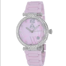Jivago WOMEN'S Bijoux Ceramic Pink Mother of Pearl Dial Watch JV2213